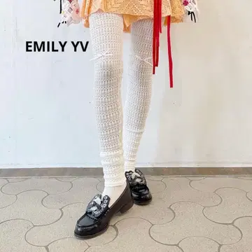 택 포함 EMILY YV 와플 레깅스 화이트