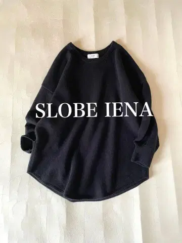 슬로브 이에나 SLOBE IENA 울 100% 크루넥 라운드 헴 니트