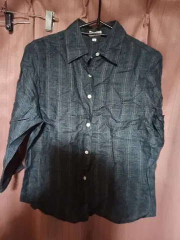 STGALLEN 헴프 100% 스트라이프 셔츠 사이즈 38 스위스산