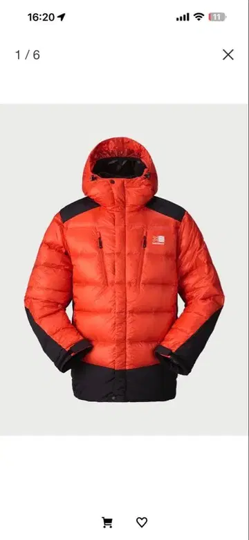 KARRIMOR high loft 다운 자켓 오렌지 M