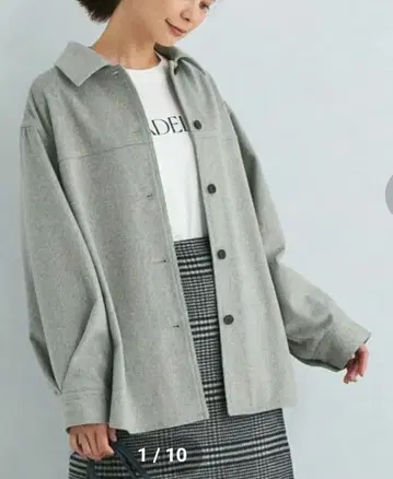 그린 레이블 릴랙싱 샤기 셔츠 자켓