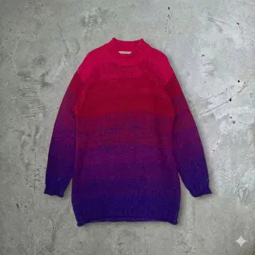 레어 KAREN SCOTT 그라데이션 니트 모크넥 Y2K 구제 의류