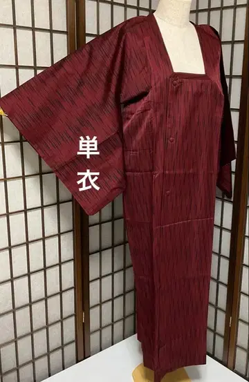C323 화학 섬유 단의 도행 코트 롱 컨디션 최상 기모노