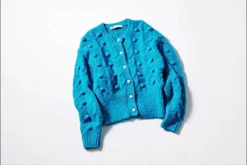 ZARA 펄 버튼 니트 가디건 터콰이즈