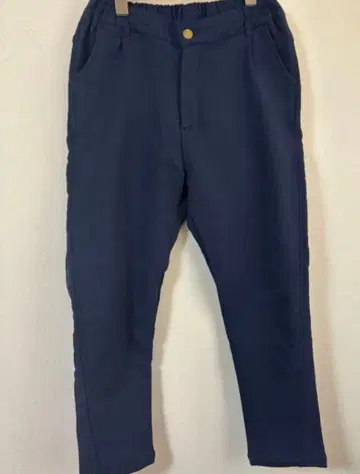 밤 플리스 테이퍼드 팬츠 앵클 기장 네이비 속기모