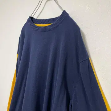 구제 니트 스웨터 휠라 백 원포인트 로고