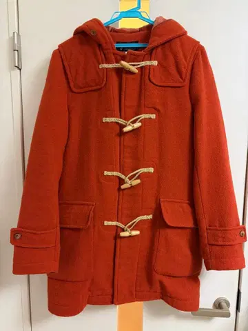 TK MIXPIECE 울 블렌드 더플 코트 (오렌지 컬러) 사이즈 L