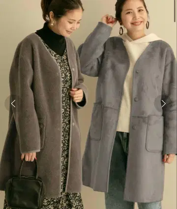 어반 리서치 서니 라벨 페이크 무스탕 2way 코트