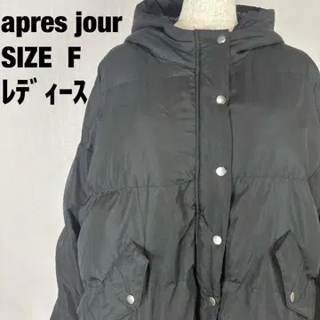 apres jour 블랙 다운 자켓 다운 아우터 블루종