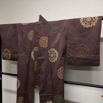 오메시 코몬 세미 앤티크 화문 꽃 무늬 기모노 123tz