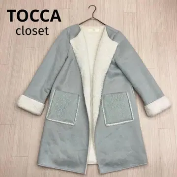 TOCCO closet 토코 무스탕 보아 롱 코트 아우터