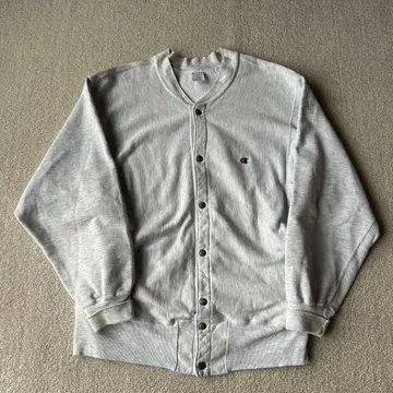 90s Champion 그레이 버튼 가디건 L 사이즈