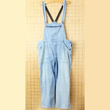 60s70s 유로 헤링본 워크 오버롤 W41 네이비 aw77