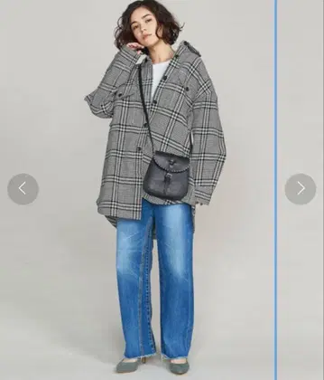 컨디션 최상 뷰티&유스 BY 체크&하운드 투스 빅 셔츠