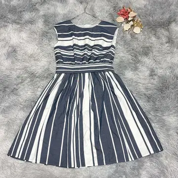 스트로베리 필드 ( F ) 플레어 원피스 무릎 기장 코튼 100% 일본제