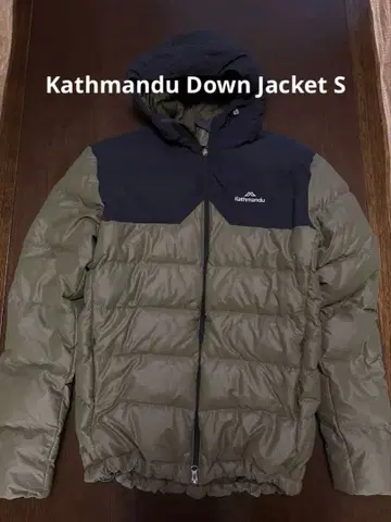 Kathmandu 후드 부착 다운 자켓 올리브/블랙