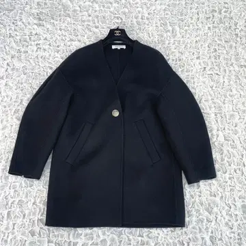 엔폴드 울 리버 가디건 코트 노카라