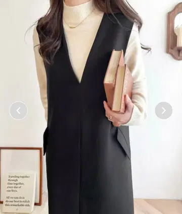 클래식 엘프 고급 릴랙시 스타일 포켓트 V넥 원피스