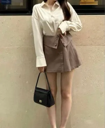 herlipto Pleated Mini Skort dark mocha