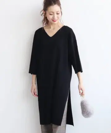 스픽 앤 스팬 니트 원피스 블랙