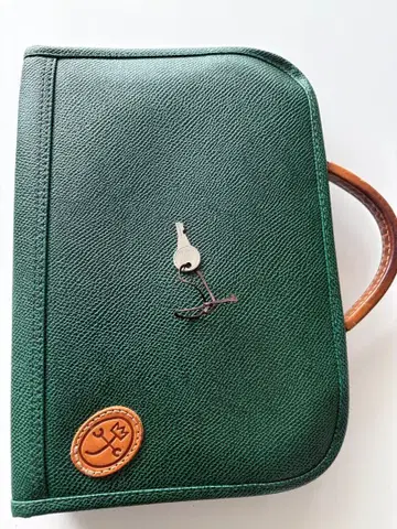 CASTELBAJAC 그린 컬러 합성 피혁 클러치백