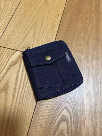 핑크하우스 접이식 지갑 데님 원단