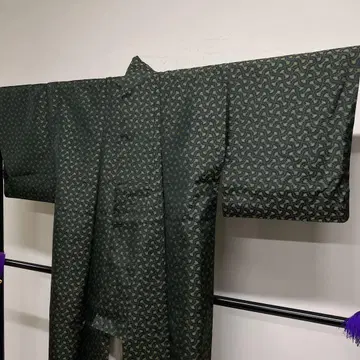 코몬 오시마 명주 기하학 패턴 추상 패턴 기모노 123tz