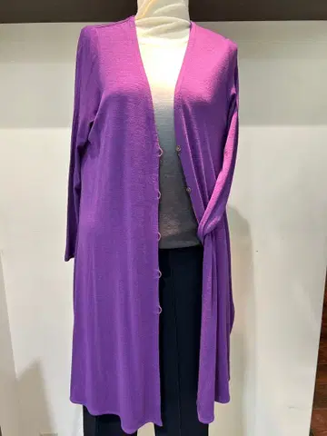 [엘리츠] 보라색 롱 가디건 STYLE BASIC 프리 사이즈