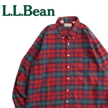 90s L.L.Bean USA제 체크 플란넬 셔츠 L 사이즈