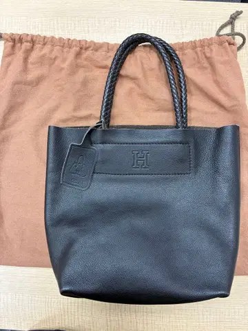HIROFU 블랙 가죽 토트백