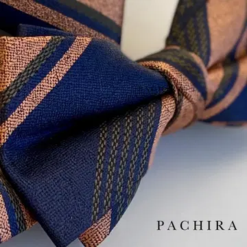 - 나비 넥타이 포켓 치프 네이비 블루 스트라이프 남성용