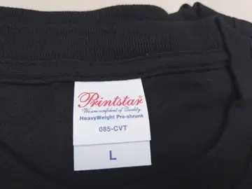 Printstar 블랙 티셔츠 L/XXXL