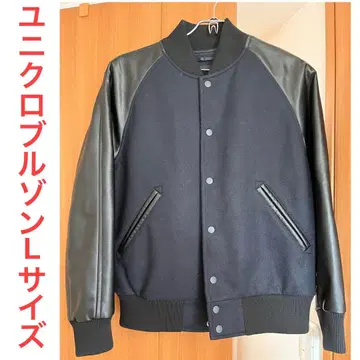 새상품급 유니클로 L 사이즈 봄버 자켓 네이비/블랙