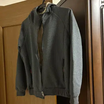 다크 그레이 풀 집업 후드티 플리스 안감