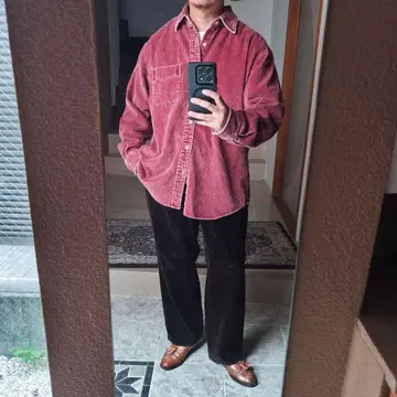 JCREW 제이크루 굵은 폭 코듀로이 셔츠 핑크 M