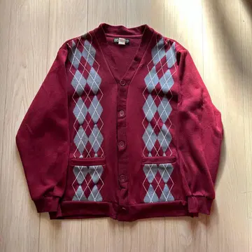 00s HABAND 맨투맨 가디건 아가일