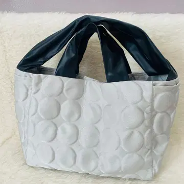 아크릴릭 토트백 엠보싱 도트 2way 그레이