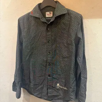 GANGSTERVILLE 도트 무늬 그레이 셔츠