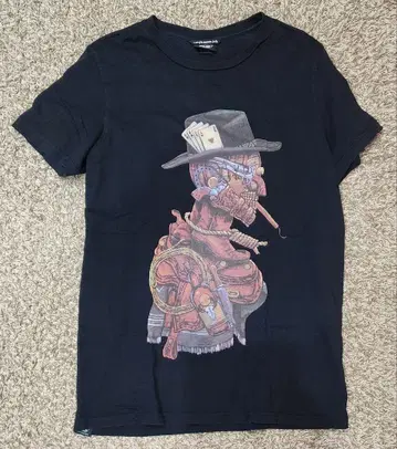 55DSL 그래픽 프린트 T셔츠 L 블랙