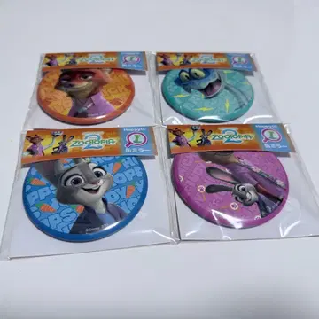 주토피아 캔 거울 4개 세트