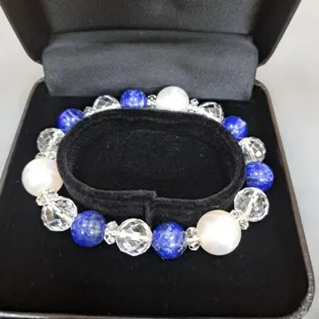 파워 넘치는 파랑과 화이트, 크리스탈 파워스톤 팔찌