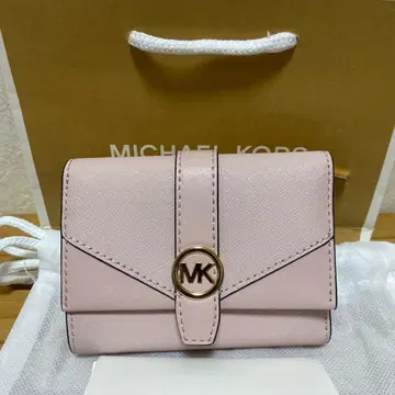 MICHAEL KORS 핑크 3단 폴더형 지갑