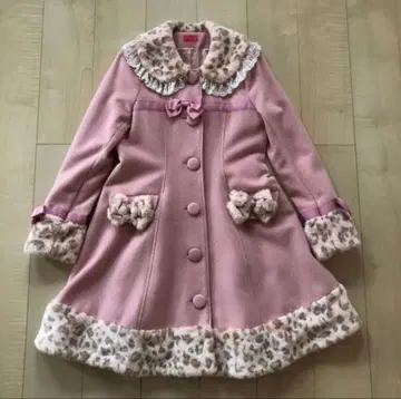 BABY 레오파드 핑크 코트 케이프 포함 레어