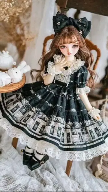 Melody.C Dreaming Garden 원피스 세트 MDD 블랙