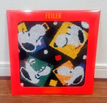 FEILER 페이러 스누피 손수건 퍼니 페이스