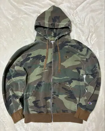 카모 패턴 풀 집업 후드티 90s 00s