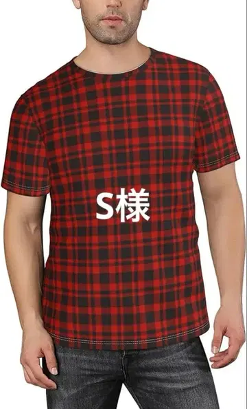 그레이프1 빨간색과 블랙 체크 무늬 티셔츠
