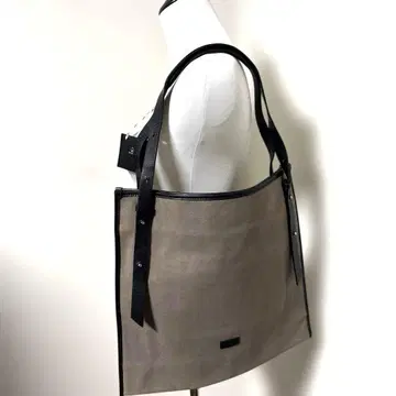 새상품 nouer 스웨이드 가죽 토트백 그레이지 lasud 천연 가죽