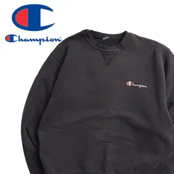 Champion 자수 로고 앞 V 맨투맨 블랙 XL 상당 (90s)