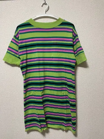 x-girl 스트라이프 반팔 T셔츠